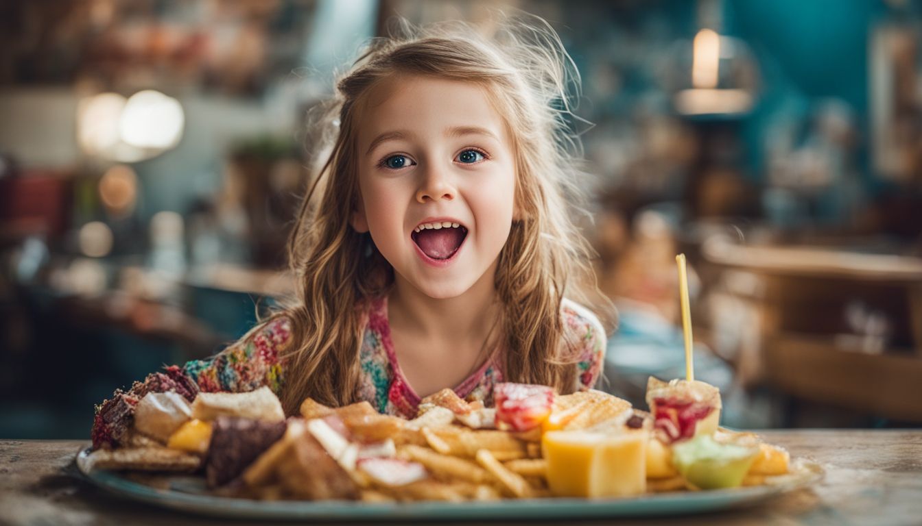 Een kind met een verwaarloosde tand houdt een suikerrijke snack vast.